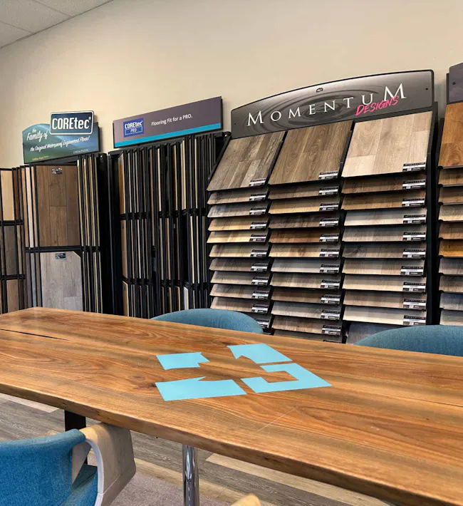 Showroom consultation area.