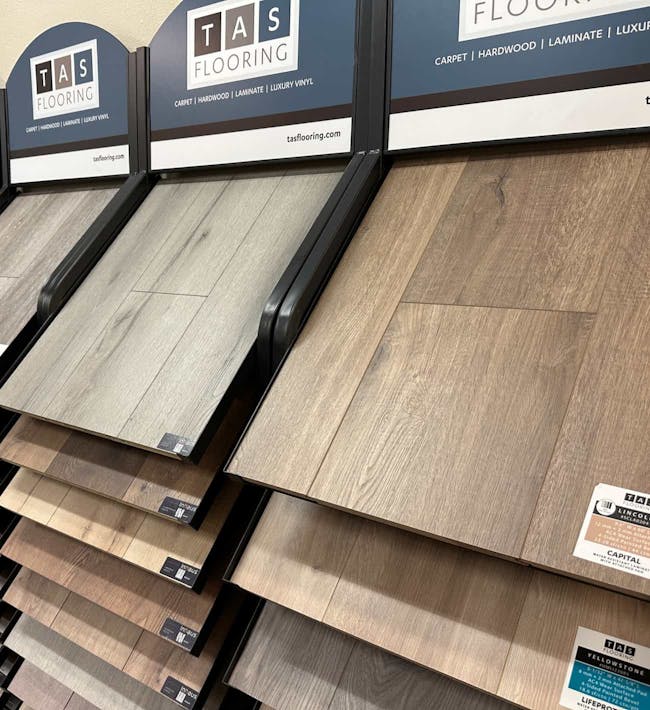 TAS laminate samples rack.