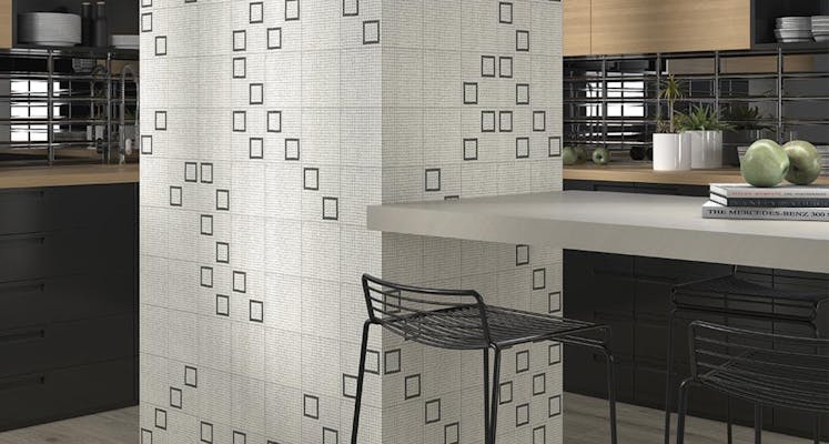 Kitchen accent wall with tile